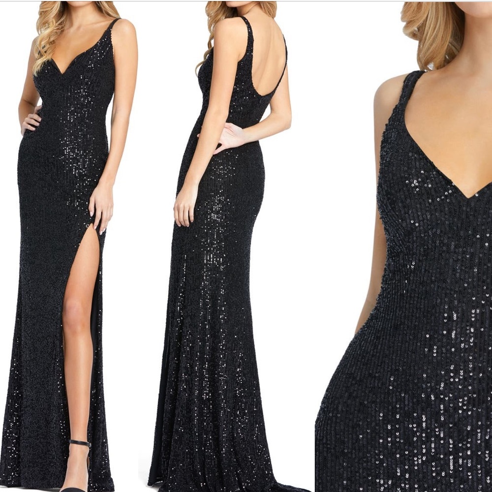 NWT Mac duggal sequin gown